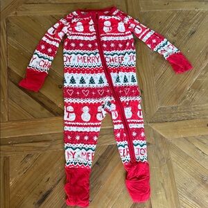 Little Sleepies Pink and White Baby Onesie